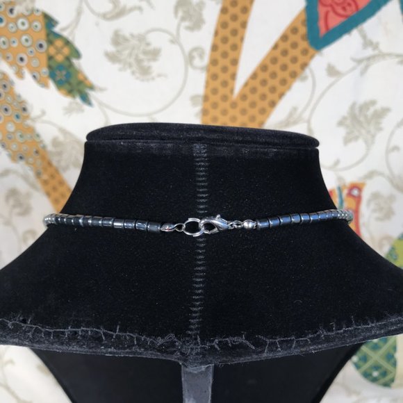 2 Necklace Lot Hematite Bead Turquoise Dyed Howlite Carnelian Quartz Grounding - Picture 4 of 8